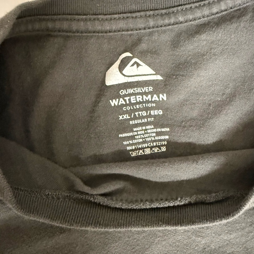 Men's Gray QuikSilver XXL T-Shirt - Picture 5 of 5